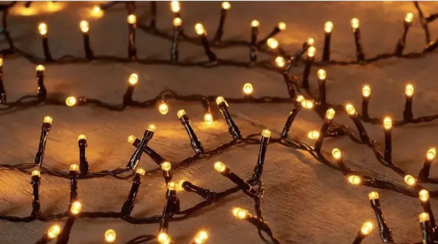 Светодиодная гирлянда на елку 54 м Ekspand 1000 LED лампочек новогодняя гирлянда уличная 8 режимов Теплый Белый LCZ-1000-CB фото