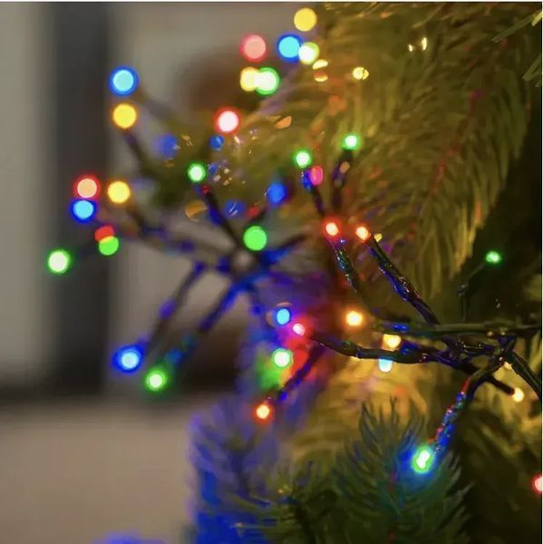 Светодиодная гирлянда на елку 20 м Ekspand 300 LED лампочек новогодняя гирлянда в комнату 8 режимов Мультиколор LCW-300-MULT фото