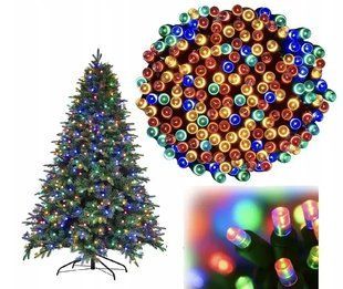 Светодиодная гирлянда на елку 30 м Ekspand 500 LED лампочек новогодняя гирлянда в комнату 8 режимов Мультиколор LCW-500-MULT фото