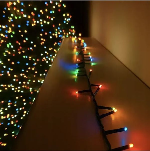 Светодиодная гирлянда на елку 30 м Ekspand 500 LED лампочек новогодняя гирлянда в комнату 8 режимов Мультиколор LCW-500-MULT фото