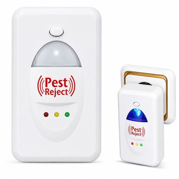 Ультразвуковий відлякувач мишей Pest Reject відлякувач гризунів та комах LK202310-20 живлення від мережі 220В Білий U0000056502 фото