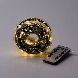 Светодиодная гирлянда роса 200 м новогодняя гирлянда на елку 2000 LED светодиодов с пультом ДУ от сети Желтый 2000L200MGY фото