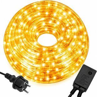 Светодиодная гірлянда Дюралайт 20 м LED гирлянда уличная шланговая светодиодный завес Теплый желтый 12k01p006v3 фото