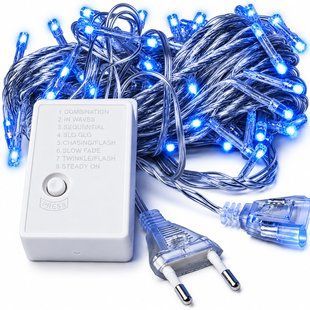Светодиодная гирлянда штора Бахрома 3.5х0.45 м LED гирлянда 120 диодов занавес светодиодный Синий 12k01p011v2 фото