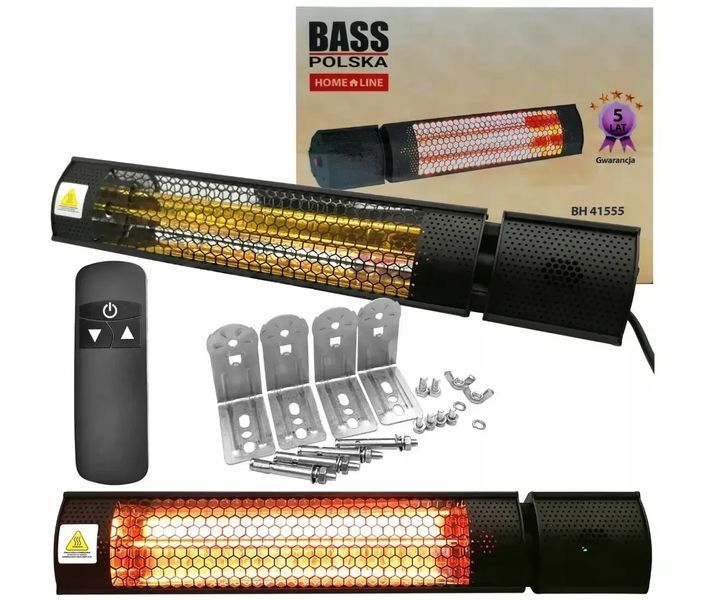 Настінний інфрачервоний обігрівач Bass Polska BH 41555 2000 Вт BH 41555 фото